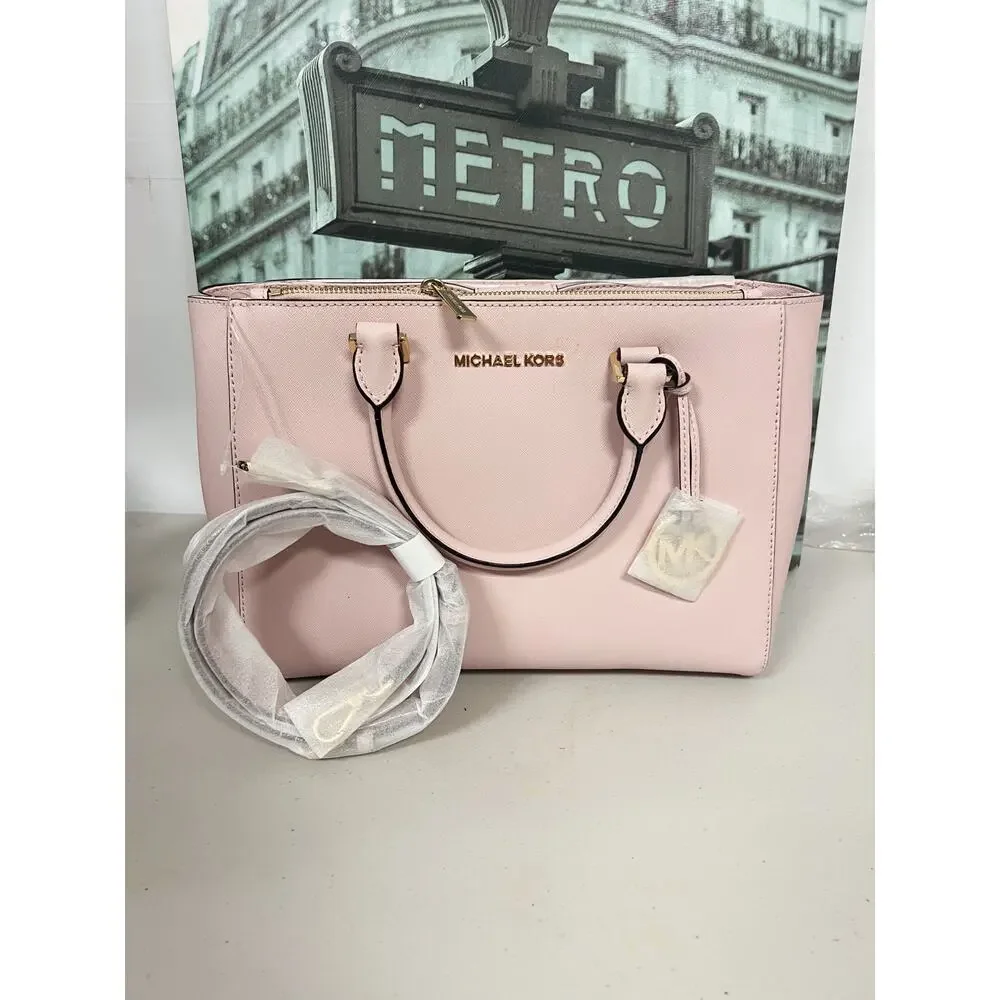 Michael Kors Kellen MD Satchel 35H7GSOT2L Blossom Pink Saffiano Leather